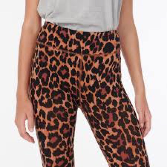 J.CREW 7/8 High-rise Leggings NWT Size Small Brown Black Leopsrd Print - Picture 2 of 12
